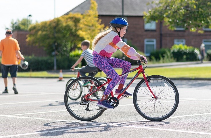 Child on bike